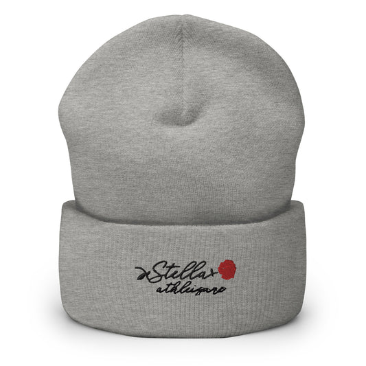 Stella Cuffed Light Grey Beanie