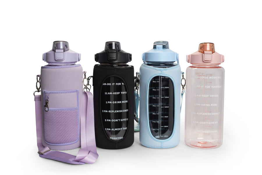 Lavender Timed Water Bottle W/ Storage